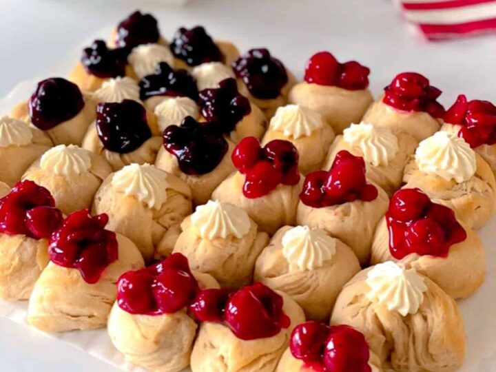 Image for EASY American Flag Cheesecake Biscuit Bombs |