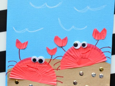 Image for Cupcake Liner Crab Craft For Kids