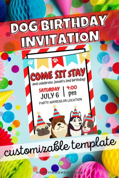 Dog Birthday Party Invitation Template