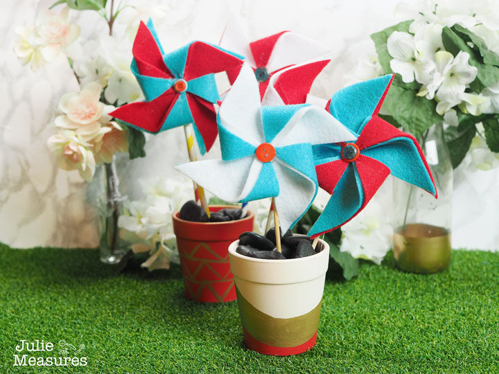 Image for Easy Summer Craft - No Sew Felt Pinwheels