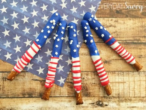 Image for Patriotic Snacks - American Flag Pretzels