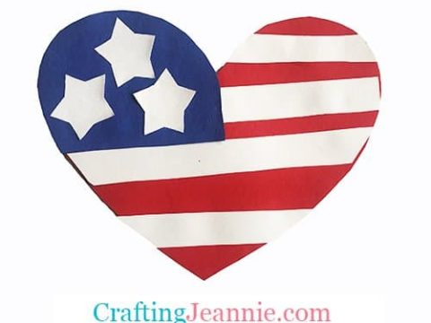 Image for Heart American Flag Craft