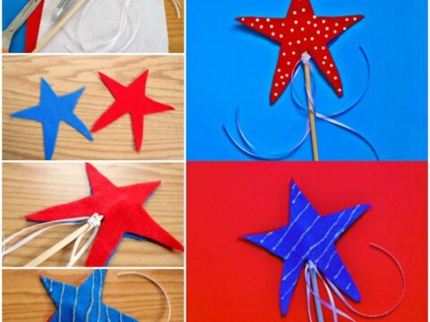 Image for Double Sided Star Wand 4th of July Kids Craft