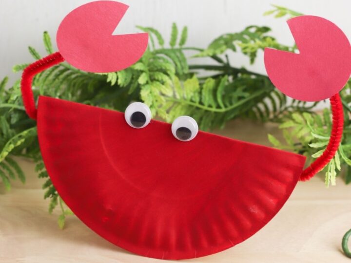 paper plate crab craft for kids