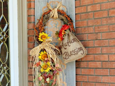 Image for Autumn Decor with Repurposed Fence Boards