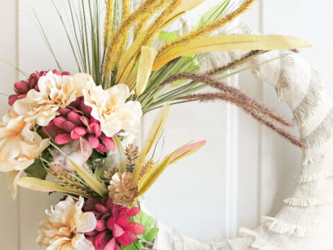Image for How To Make A Simple Dollar Store DIY Fall Wreath