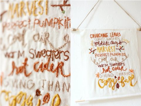 Image for Embroidered Wall Hanging for a Beautiful Fall