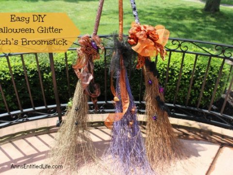 Image for Easy DIY Halloween Glitter Witch's Broomstick