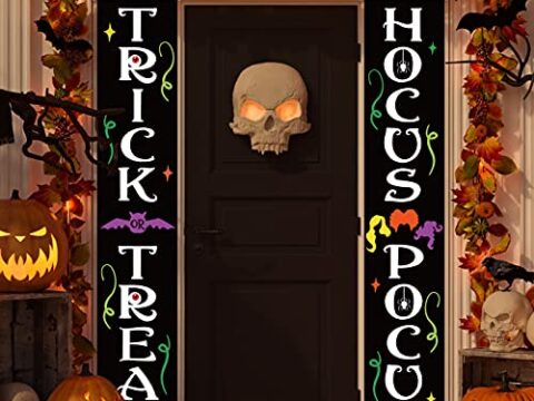 Image for Trick or Treat and Hocus Pocus Front Door Porch Banners