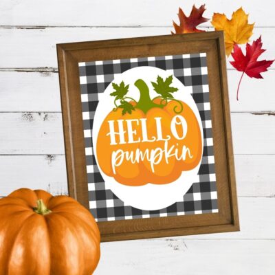 Printable Hello Pumpkin Farmhouse Sign