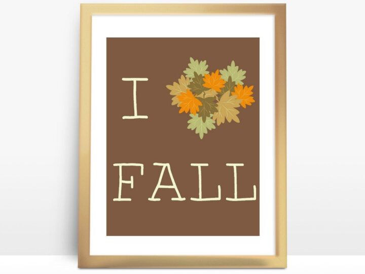 Image for I Heart Fall FREE Printable