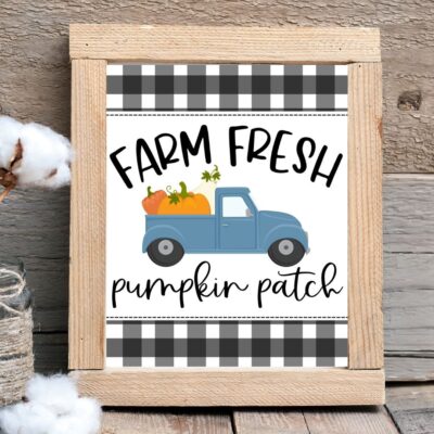 Printable Farm Fresh Pumpkin Patch Farmhouse Sign