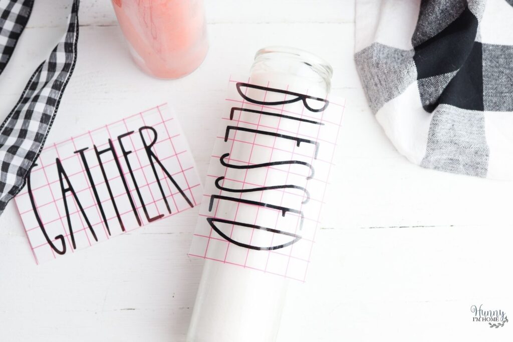 DIY rae dunn candles