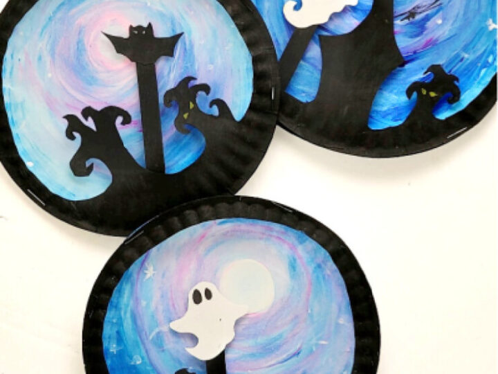 Image for Paper Plate Halloween Scene Puppets 