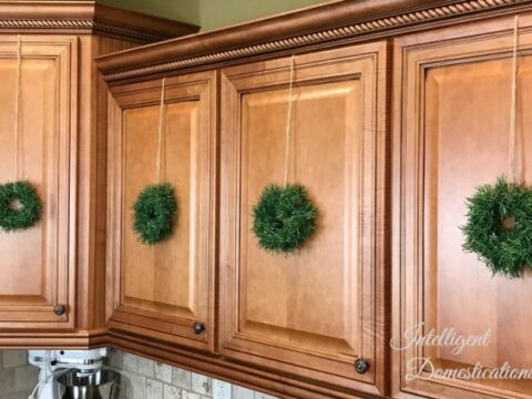 Image for Make Your Own Mini Wreaths for Kitchen Cabinets
