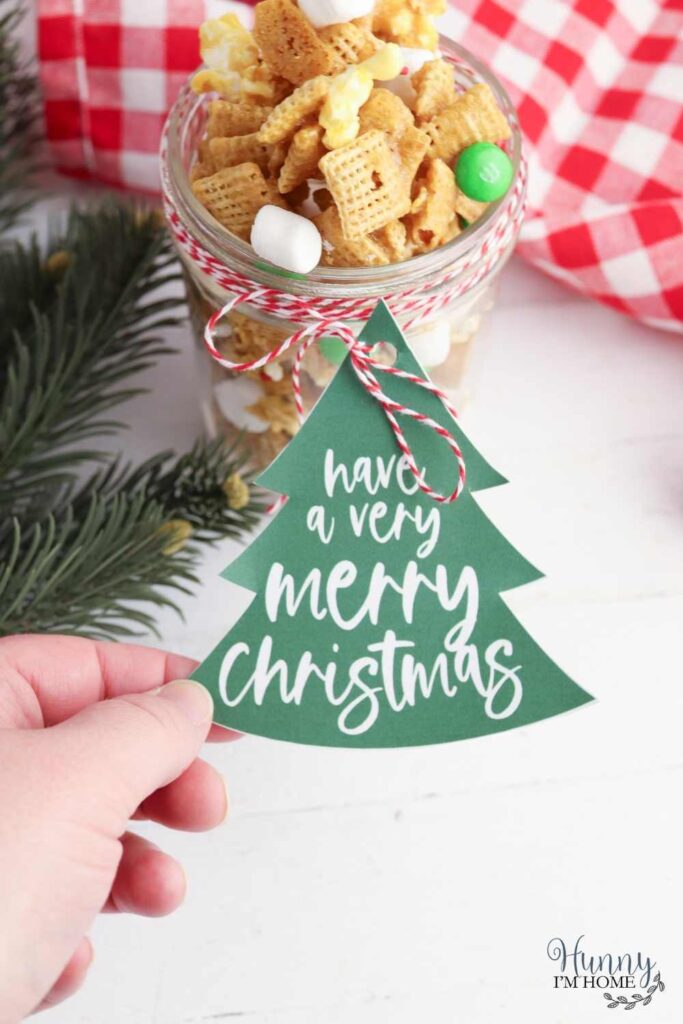 printable merry christmas gift tag