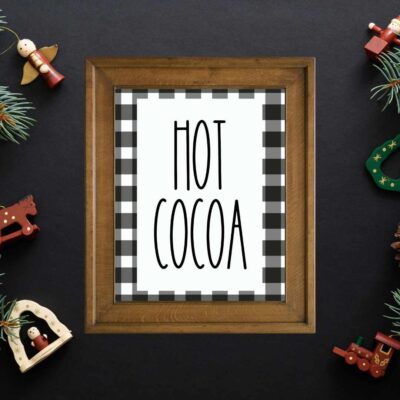 Printable Hot Cocoa Rae Dunn Sign
