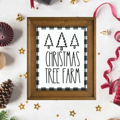 Christmas Tree Farm Rae Dunn Sign Printable
