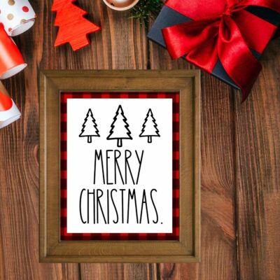 Merry Christmas Rae Dunn Sign Printable