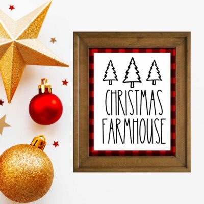 Printable Christmas Farmhouse Rae Dunn Sign