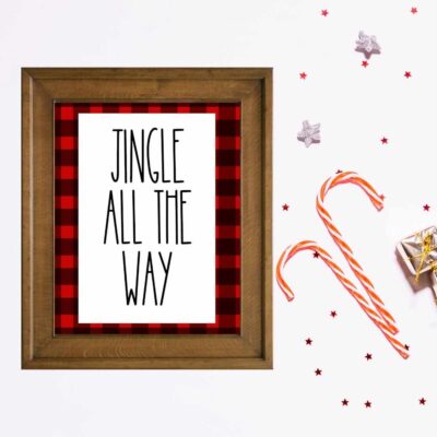 Printable Jingle All the Way Rae Dunn Christmas Sign