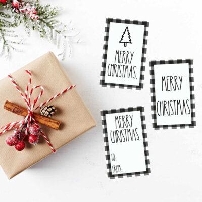 merry christmas rae dunn gift tags