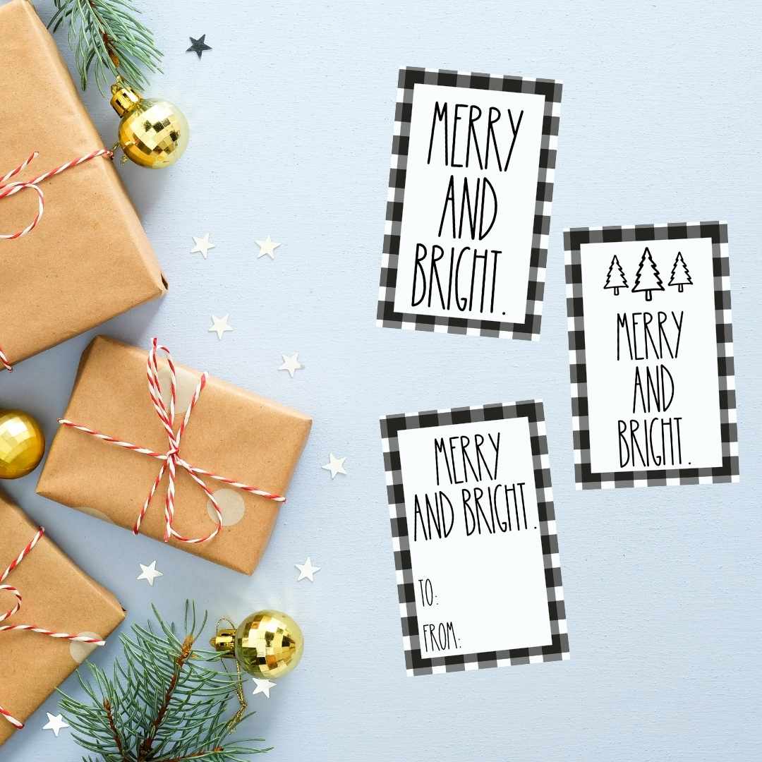 printable merry and bright rae dunn gift tags