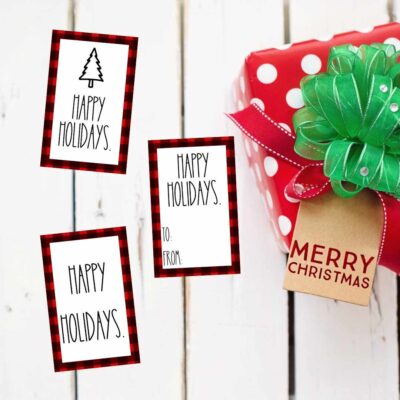 printable happy holidays rae dunn gift tags