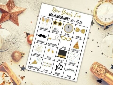 Image for New Year’s Eve Scavenger Hunt for Kids [Free Printable]