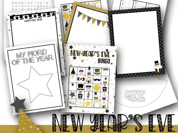 Image for Printable New Years Eve Activities For Kids
