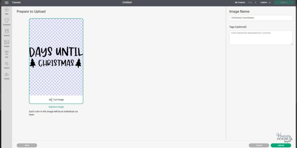 Upload the Christmas SVG