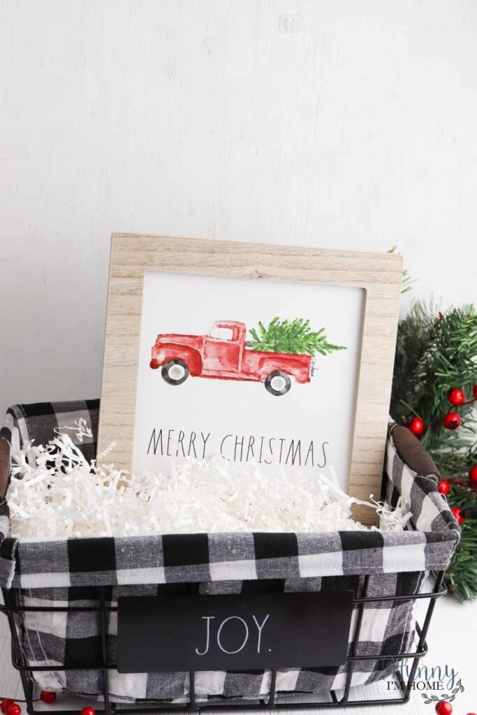 farmhouse christmas gift basket