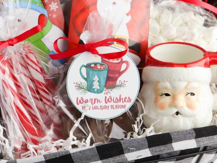 hot chocolate gift basket idea