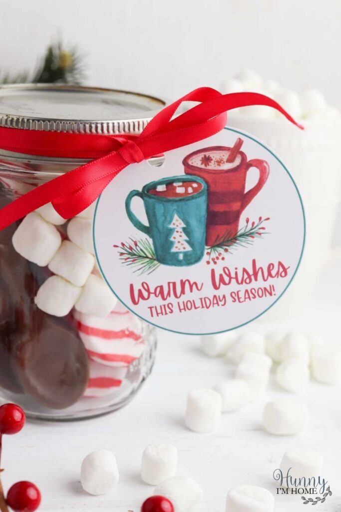 mason jar hot chocolate gift idea
