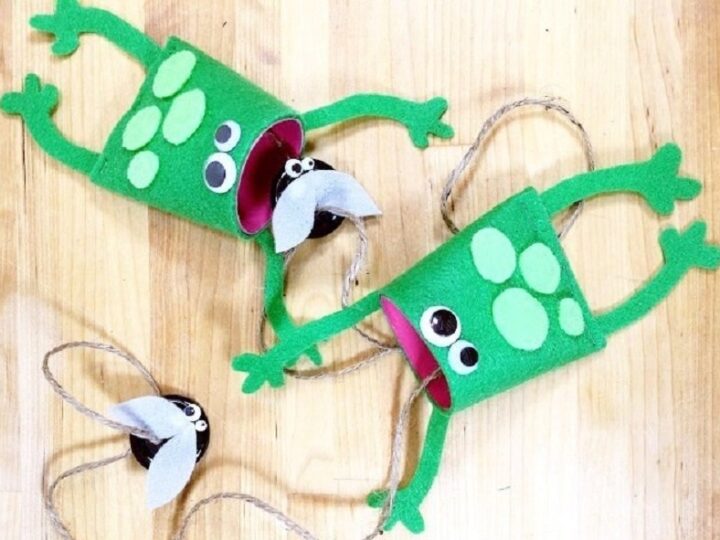 Image for Recycled Toilet Paper Tube Frog Game for Kids