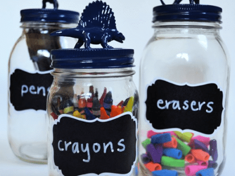 mason jar storage containers for classroom