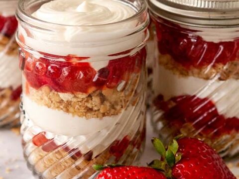 Image for Strawberry Rhubarb & Vanilla Cheesecake Mousse Cups