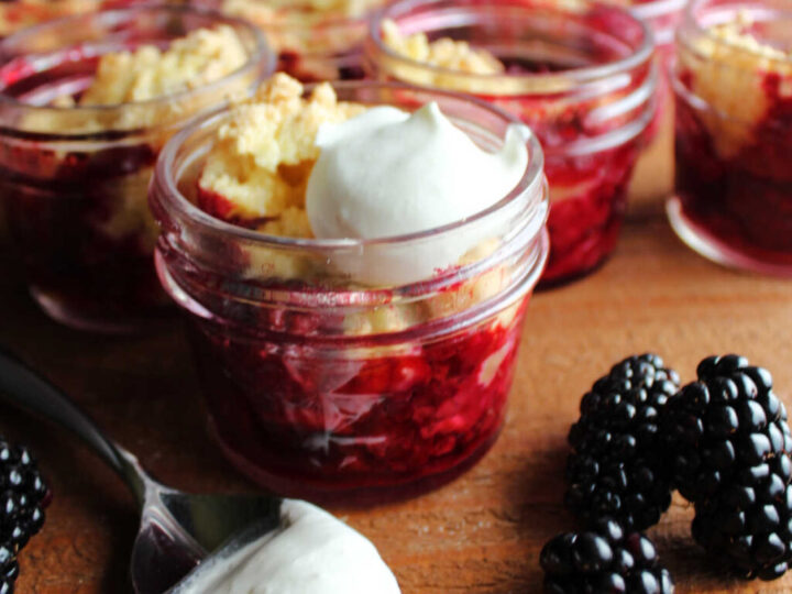 Image for Mini Blackberry Cobblers in Jars