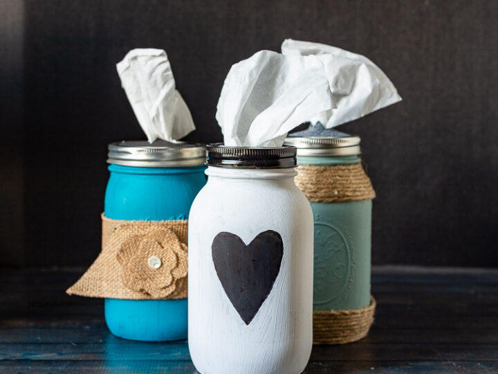 mason jar tissue holder gift idea