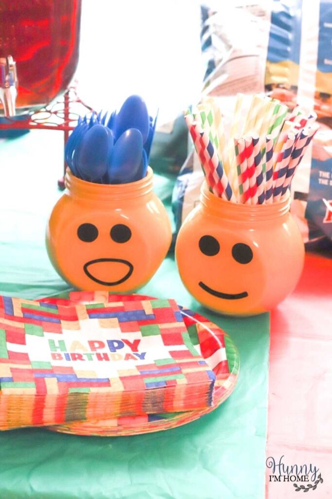 painted lego jars