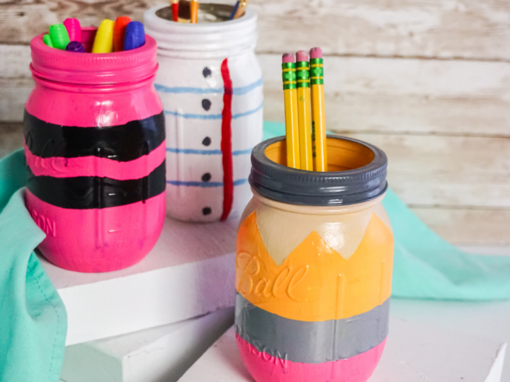 painted mason jars for teachers