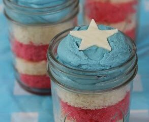 Image for Patriotic Cake in a Jar Recipe