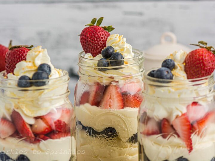 Image for Red White and Blue No-Bake Cheesecake In A Jar