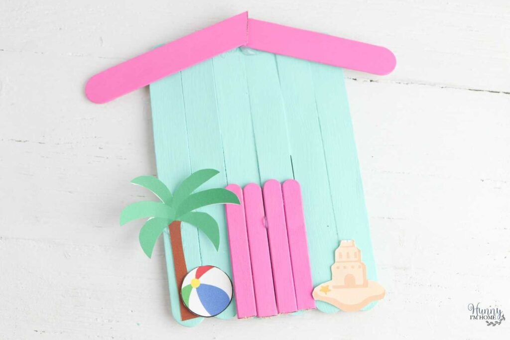 how to make a popsicle stick beach house