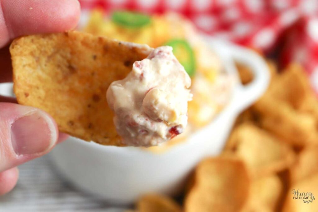 mexican corn dip with corn chips