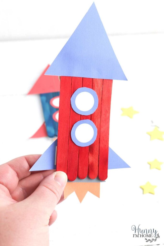 preschool popsicle stick rocket