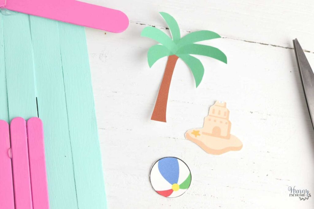 printable beach house craft