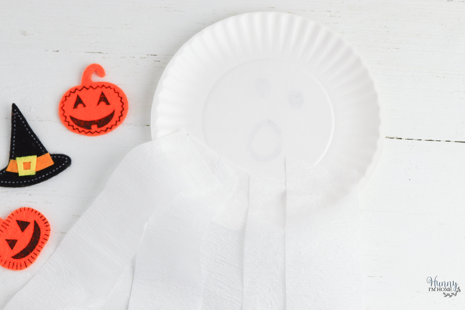 Paper Plate Ghost Craft for Kids
