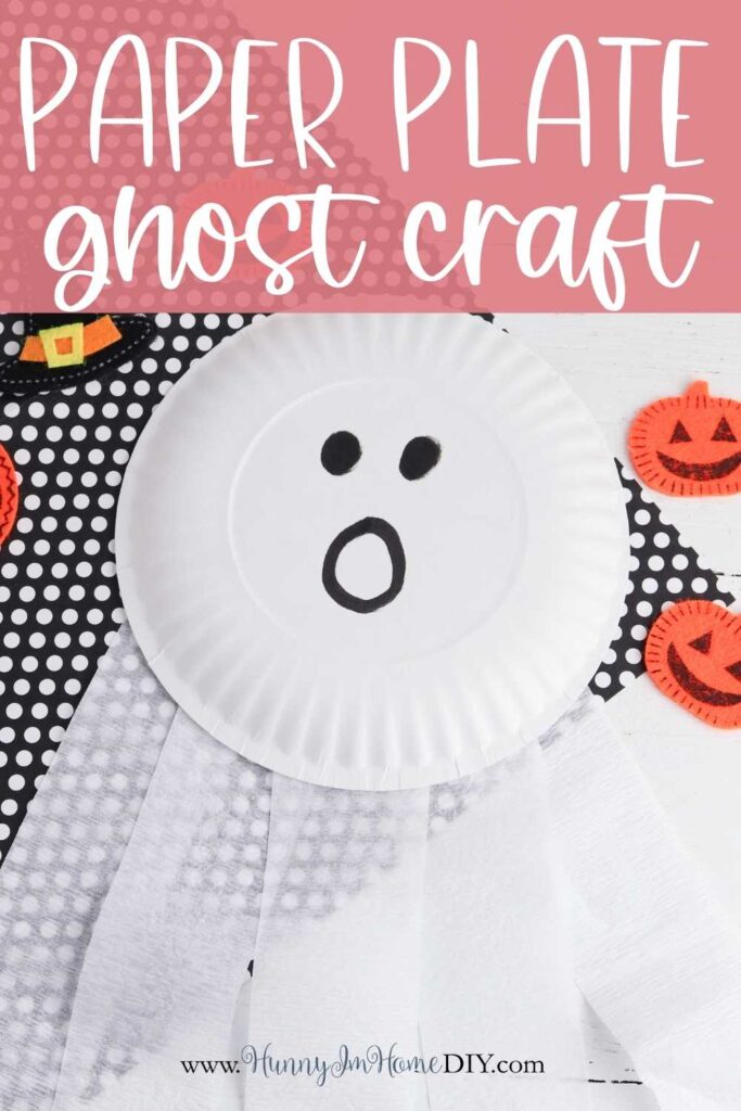 preschool paper plate ghost craft