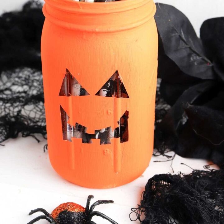 jack o lantern mason jars